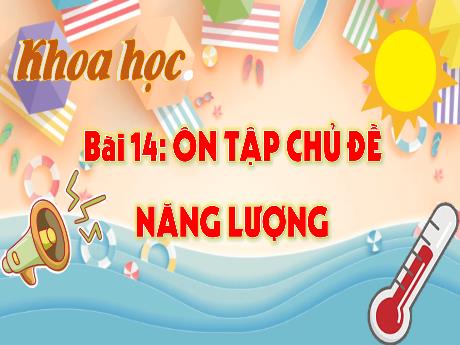 Bài giảng Khoa học 4 - Bài 14: Ôn tập chủ đề năng lượng - Đậu Thị Hương