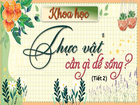 Bài giảng Khoa học 4 - Bài 15: Thực vật cần gì để sống (Tiết 2) - Đậu Thị Hương