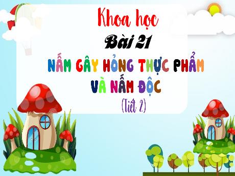 Bài giảng Khoa học 4 - Bài 21: Nấm gây hỏng thực phẩm và nấm độc (Tiết 2) - Đặng Thái Lê Na