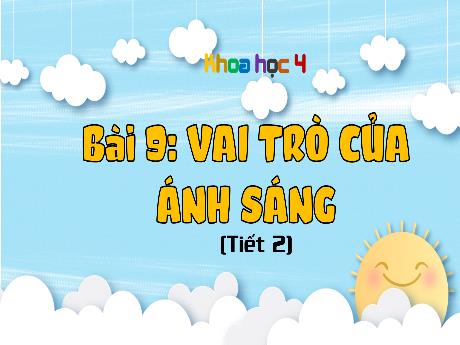 Bài giảng Khoa học 4 - Bài 9: Vai trò của ánh sáng (Tiết 2) - Trịnh Thị Quyên