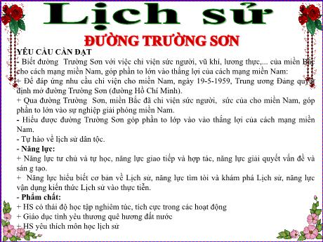 Bài giảng Lịch sử 5 - Bài 22: Đường Trường Sơn - Đặng Thái Lê Na