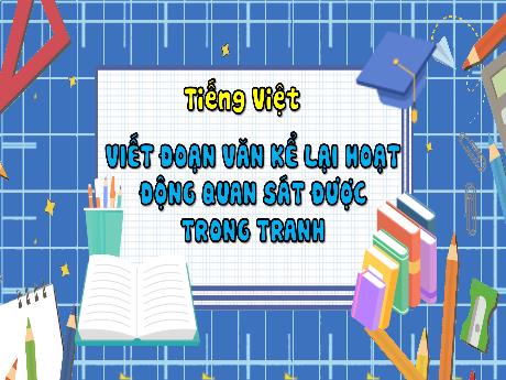 Bài giảng Tiếng Việt 3 - Bài: Viết đoạn văn kể lại hoạt động quan sát được trong tranh - Phan Thái Châu Anh