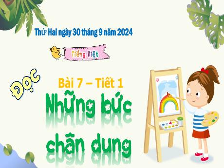 Bài giảng Tiếng Việt 4 (Tập đọc) - Bài 6: Những bức chân dung (Tiết 1) - Năm học 2024-2025 - Đậu Thị Hương