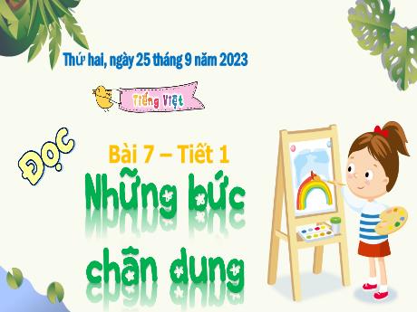 Bài giảng Tiếng Việt 4 (Tập đọc) - Bài 7: Những bức chân dung (Tiết 1) - Năm học 2023-2024 - Trịnh Thị Quyên