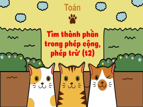 Bài giảng Toán 3 - Bài 3: Tìm thành phần trong phép cộng, phép trừ (Tiết 2) - Phan Thái Châu Anh