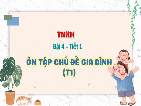 Bài giảng Tự nhiên & Xã hội 3 - Bài 4: Ôn tập chủ đề gia đình (Tiết 1) - Phan Thị Thảo