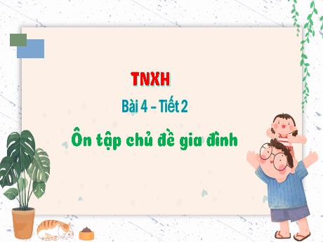 Bài giảng Tự nhiên & Xã hội 3 - Bài 4: Ôn tập chủ đề gia đình (Tiết 2) - Phan Thị Thảo