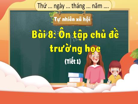Bài giảng Tự nhiên & Xã hội 3 - Bài 8: Ôn tập chủ đề trường học (Tiết 1) - Phan Thái Châu Anh