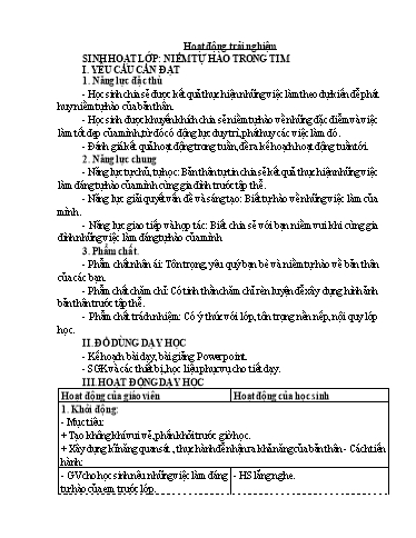 Kế hoạch bài dạy Khối 4 - Tuần 3 - Năm học 2024-2025 - Phan Thị Thảo