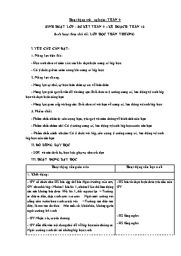Kế hoạch bài dạy Lớp 3 - Tuần 10 - Năm học 2023-2024 - Phan Thái Châu Anh