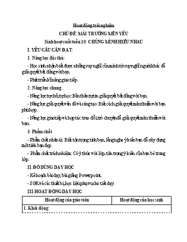 Kế hoạch bài dạy Lớp 3 - Tuần 11 - Năm học 2023-2024 - Phan Thị Thảo