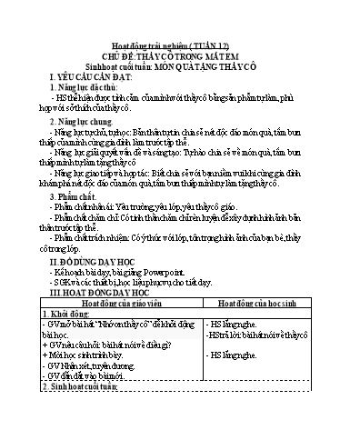 Kế hoạch bài dạy Lớp 3 - Tuần 13 - Năm học 2023-2024 - Phan Thị Thảo