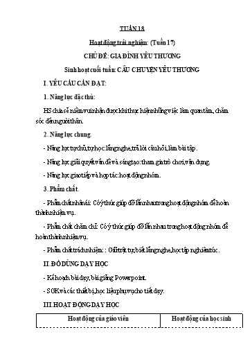 Kế hoạch bài dạy Lớp 3 - Tuần 18 - Năm học 2023-2024 - Phan Thái Châu Anh