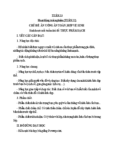 Kế hoạch bài dạy Lớp 3 - Tuần 23 - Năm học 2023-2024 - Phan Thái Châu Anh