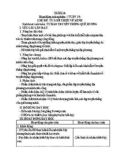 Kế hoạch bài dạy Lớp 3 - Tuần 26 - Năm học 2023-2024 - Phan Thái Châu Anh