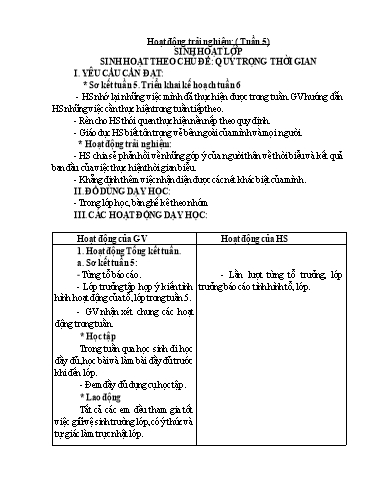 Kế hoạch bài dạy Lớp 3 - Tuần 6 - Năm học 2023-2024 - Phan Thị Thảo