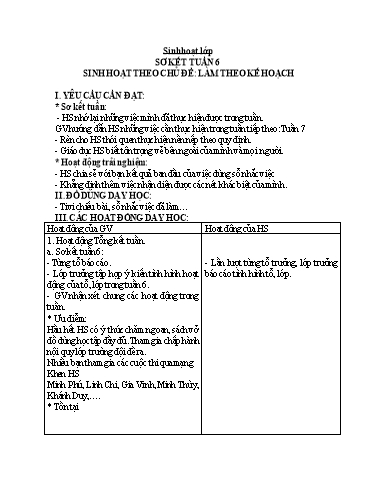Kế hoạch bài dạy Lớp 3 - Tuần 7 - Năm học 2023-2024 - Phan Thái Châu Anh