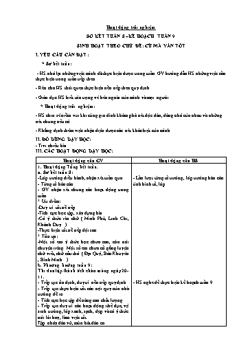 Kế hoạch bài dạy Lớp 3 - Tuần 9 - Năm học 2023-2024 - Phan Thái Châu Anh