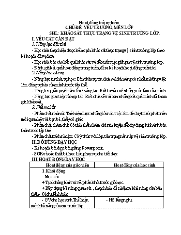Kế hoạch bài dạy Lớp 4 - Tuần 10 - Năm học 2023-2024 - Trịnh Thị Quyên