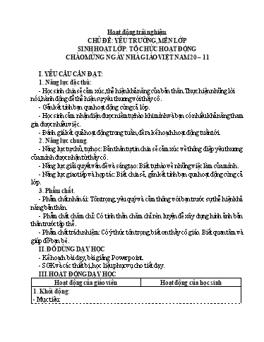 Kế hoạch bài dạy Lớp 4 - Tuần 13 - Năm học 2023-2024 - Đậu Thị Hương