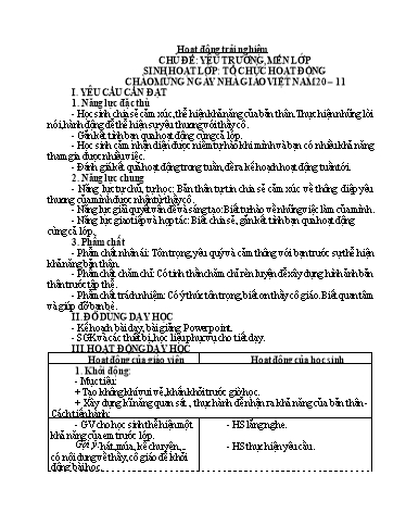 Kế hoạch bài dạy Lớp 4 - Tuần 13 - Năm học 2023-2024 - Trịnh Thị Quyên
