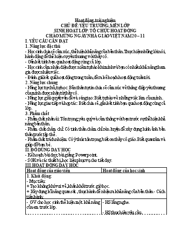 Kế hoạch bài dạy Lớp 4 - Tuần 13 - Năm học 2024-2025 - Đậu Thị Hương