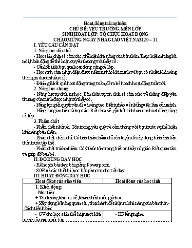 Kế hoạch bài dạy Lớp 4 - Tuần 13 - Năm học 2024-2025 - Phan Thị Thảo