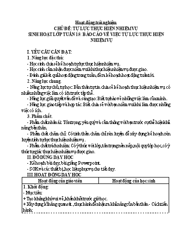 Kế hoạch bài dạy Lớp 4 - Tuần 16 - Năm học 2024-2025 - Phan Thị Thảo