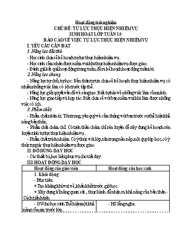 Kế hoạch bài dạy Lớp 4 -Tuần 16 - Năm học 2024-2025 - Trịnh Thị Quyên