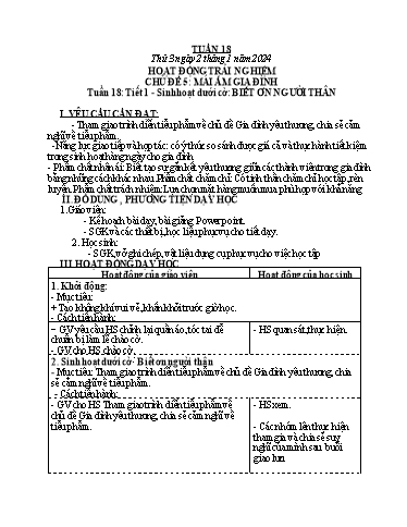 Kế hoạch bài dạy Lớp 4 - Tuần 18 - Năm học 2023-2024 - Đậu Thị Hương