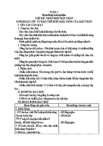 Kế hoạch bài dạy Lớp 4 - Tuần 2 - Năm học 2024-2025 - Đặng Thái Lê Na