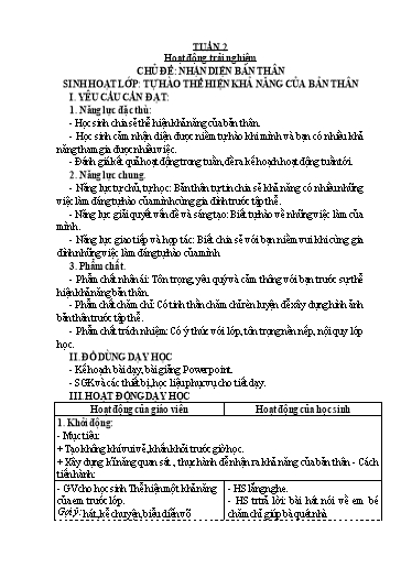 Kế hoạch bài dạy Lớp 4 - Tuần 2 - Năm học 2024-2025 - Đậu Thị Hương