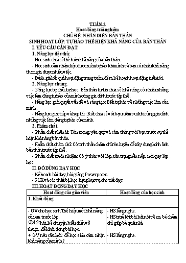 Kế hoạch bài dạy Lớp 4 - Tuần 2 - Năm học 2024-2025 - Phan Thị Thảo