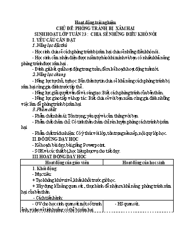 Kế hoạch bài dạy Lớp 4 - Tuần 24 - Năm học 2023-2024 - Trịnh Thị Quyên