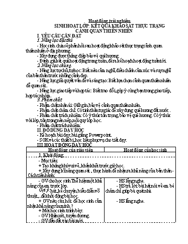 Kế hoạch bài dạy Lớp 4 - Tuần 31 - Năm học 2023-2024 - Trịnh Thị Quyên