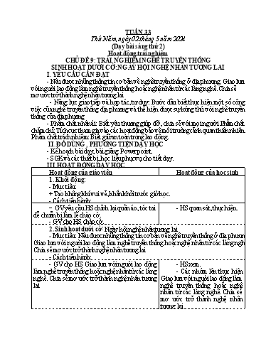 Kế hoạch bài dạy Lớp 4 - Tuần 33 - Năm học 2023-2024 - Trịnh Thị Quyên