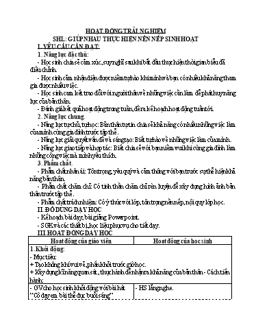 Kế hoạch bài dạy Lớp 4 - Tuần 6 - Năm học 2023-2024 - Đậu Thị Hương