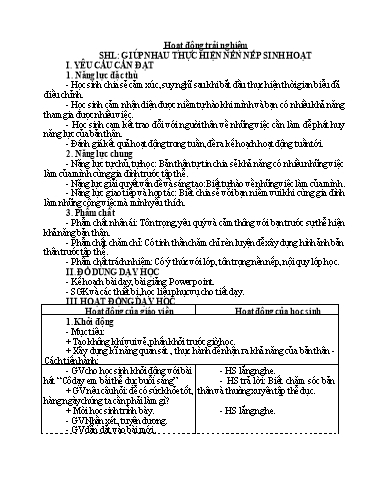 Kế hoạch bài dạy Lớp 4 - Tuần 6 - Năm học 2023-2024 - Trịnh Thị Quyên