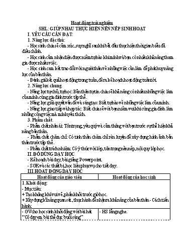 Kế hoạch bài dạy Lớp 4 - Tuần 6 - Năm học 2024-2025 - Phan Thị Thảo