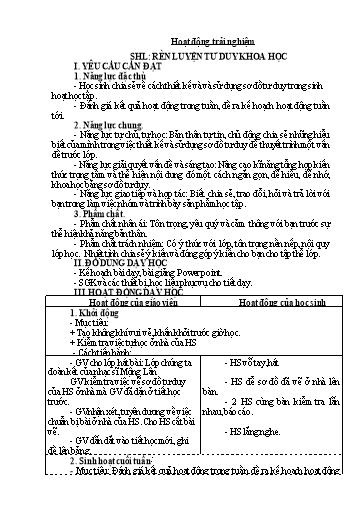 Kế hoạch bài dạy Lớp 4 - Tuần 7 - Năm học 2023-2024 - Đậu Thị Hương