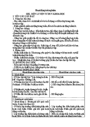 Kế hoạch bài dạy Lớp 4 - Tuần 7 - Năm học 2024-2025 - Đặng Thái Lê Na