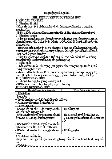 Kế hoạch bài dạy Lớp 4 - Tuần 7 - Năm học 2024-2025 - Phan Thái Châu Anh
