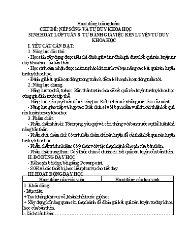Kế hoạch bài dạy Lớp 4 - Tuần 9 - Năm học 2024-2025 - Phan Thị Thảo