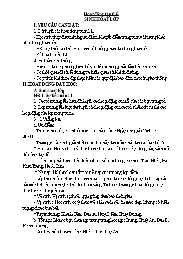 Kế hoạch bài dạy Lớp 5 - Tuần 12 - Năm học 2023-2024 - Đặng Thái Lê Na