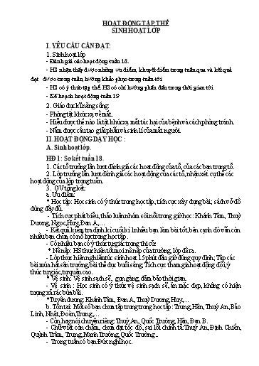 Kế hoạch bài dạy Lớp 5 - Tuần 19 - Năm học 2023-2024 - Đặng Thái Lê Na