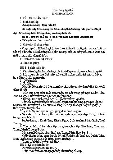 Kế hoạch bài dạy Lớp 5 - Tuần 20 - Năm học 2023-2024 - Đặng Thái Lê Na