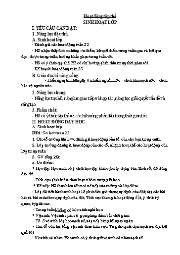 Kế hoạch bài dạy Lớp 5 - Tuần 23 - Năm học 2023-2024 - Đặng Thái Lê Na
