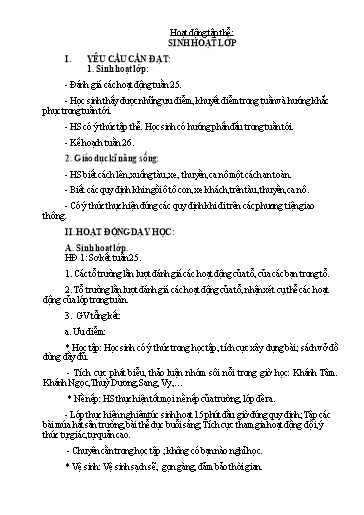 Kế hoạch bài dạy Lớp 5 - Tuần 26 - Năm học 2023-2024 - Đặng Thái Lê Na