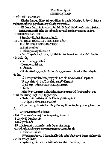 Kế hoạch bài dạy Lớp 5 - Tuần 3 - Năm học 2023-2024 - Đặng Thái Lê Na