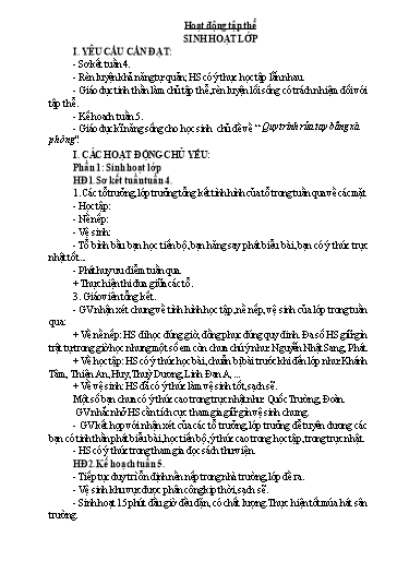 Kế hoạch bài dạy Lớp 5 - Tuần 5 - Năm học 2023-2024 - Đặng Thái Lê Na
